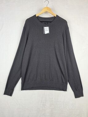 14th & Union Cotton‎ Cashmere Crewneck Sweater Mens XL Gray NWT Nordstrom Rack